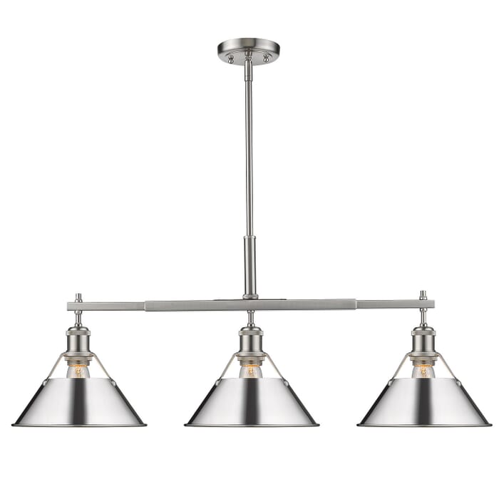 Three Light Linear Pendant by Golden Three Light Linear Pendant by Golden