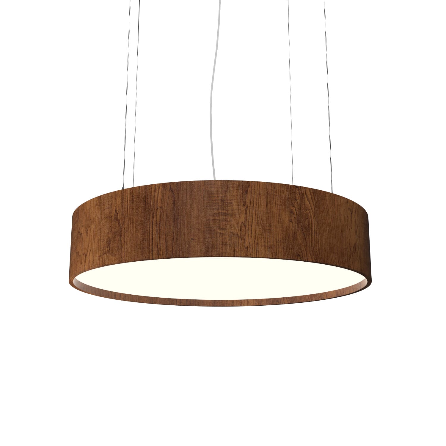 Cylindrical 3-Light Pendant in Imbuia