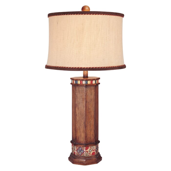 Ambience Table Lamp in Brown Wood Look Ambience Table Lamp in Brown Wood Look