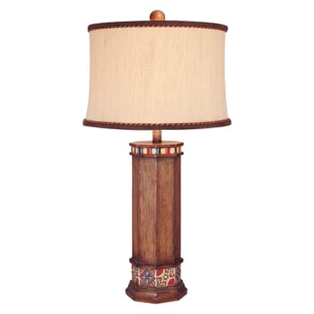 Ambience Table Lamp in Brown Wood Look