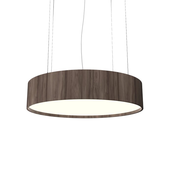Cylindrical LED Pendant in American Walnut Cylindrical LED Pendant in American Walnut