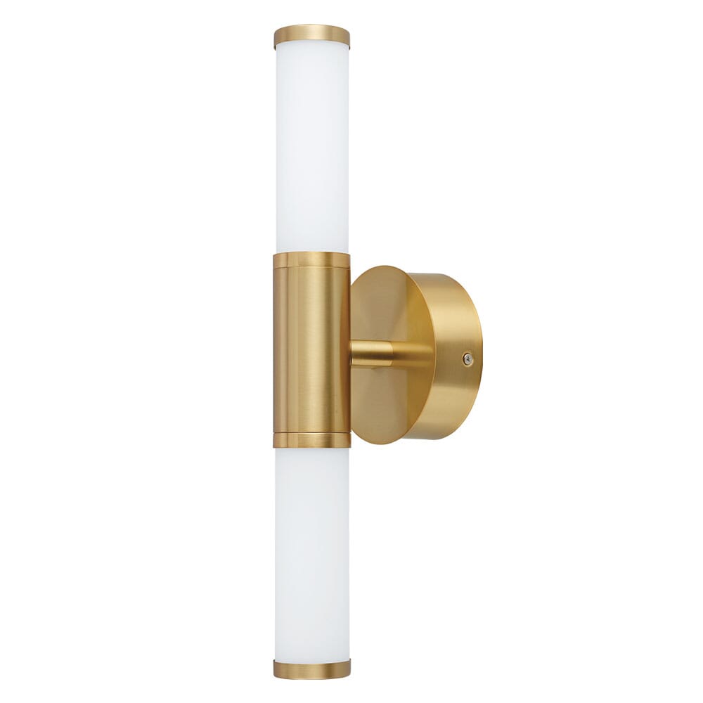 Palmera 1 2-Light LED Vanity Light in Brushed Gold