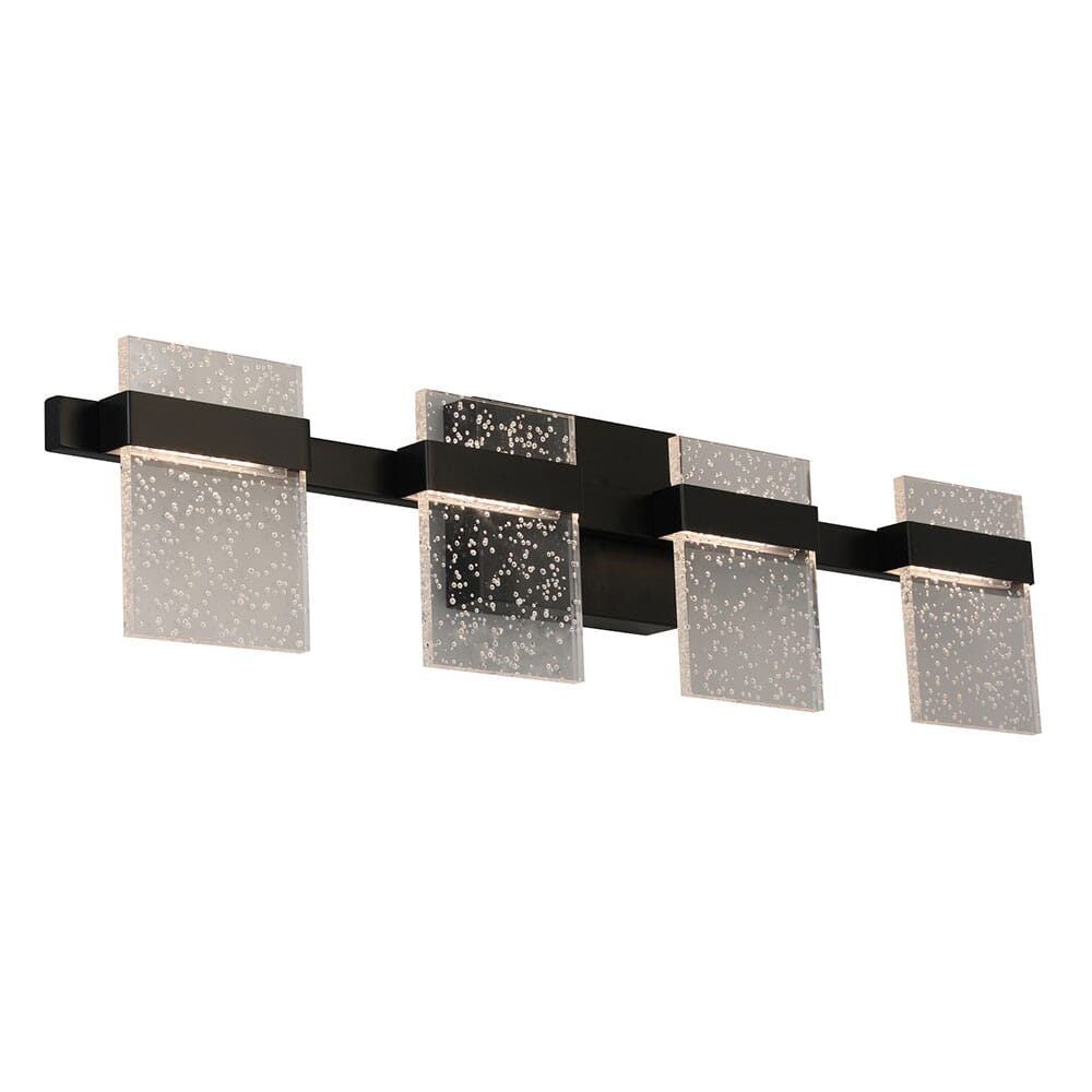Madrona 4-Light LED Bathroom Vanity Light with Vanity Light in Black