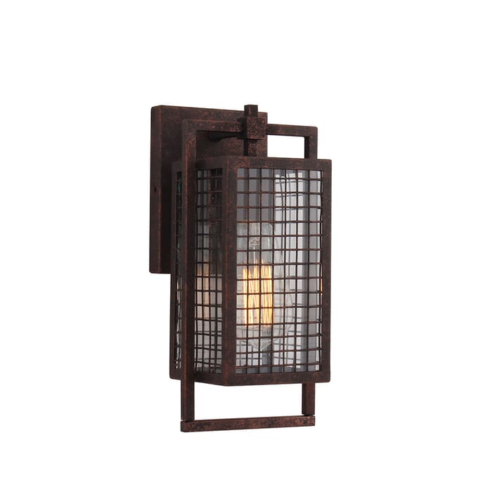 Garraux 1-Light Wall Sconce in Rust Garraux 1-Light Wall Sconce in Rust
