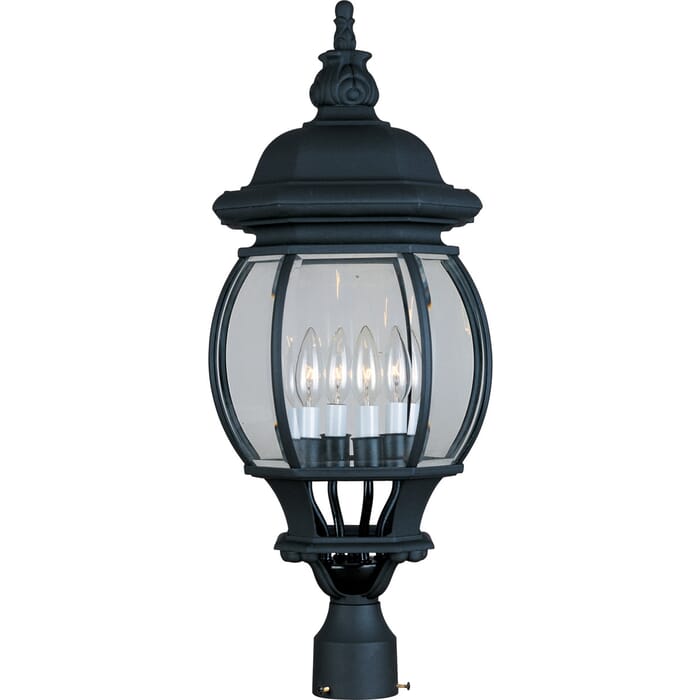 Maxim Lighting Crown Hill 4-Lt 27" Outdoor Post Mt., Black Maxim Lighting Crown Hill 4-Lt 27" Outdoor Post Mt., Black