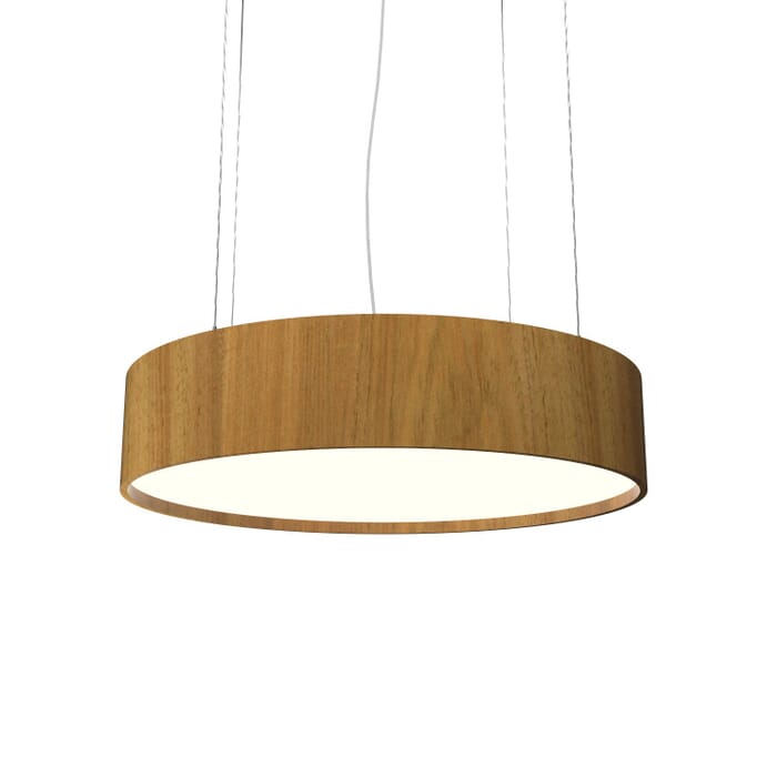 Cylindrical LED Pendant in Louro Freijo Cylindrical LED Pendant in Louro Freijo