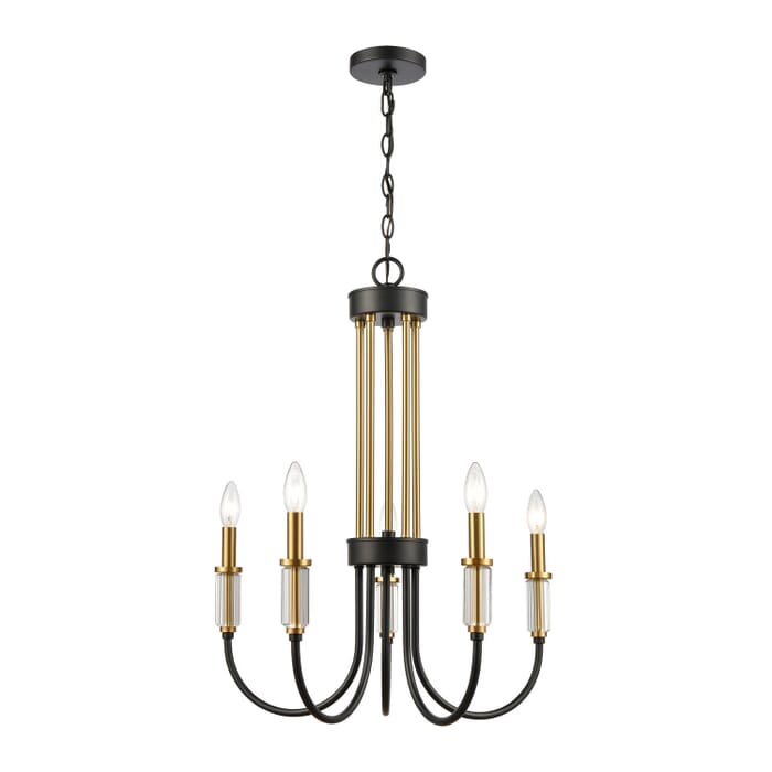 Glendon 5-Light Chandelier in Matte Black Glendon 5-Light Chandelier in Matte Black