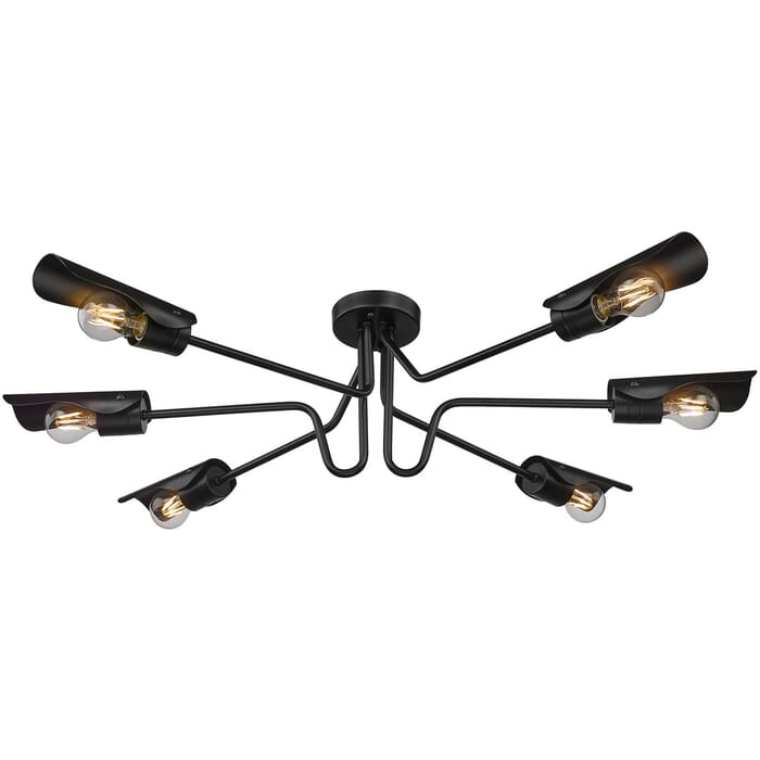 Golden Newton 6-Light Ceiling Light in Matte Black Golden Newton 6-Light Ceiling Light in Matte Black