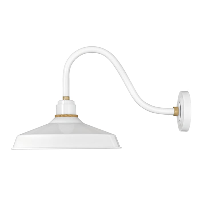 Hinkley Foundry 15" Outdoor Wall Light in Gloss White Hinkley Foundry 15" Outdoor Wall Light in Gloss White