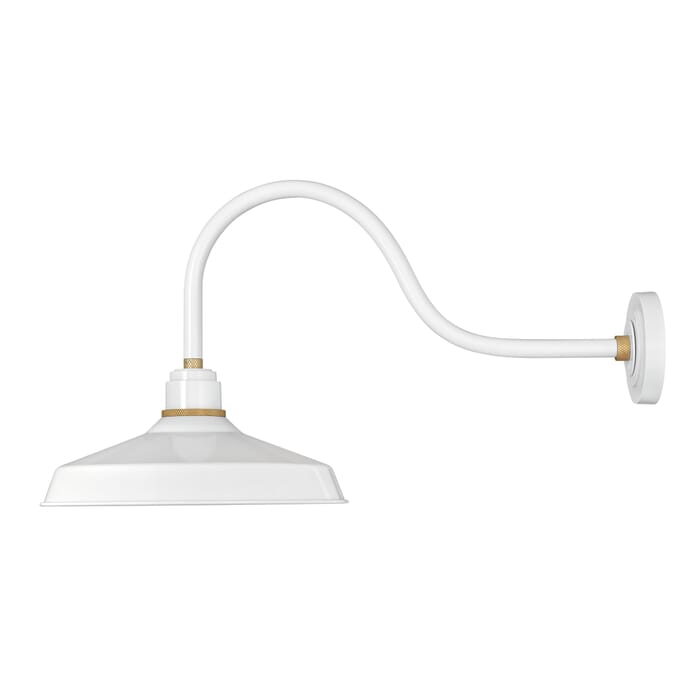 Hinkley Foundry 17" Outdoor Wall Light in Gloss White Hinkley Foundry 17" Outdoor Wall Light in Gloss White