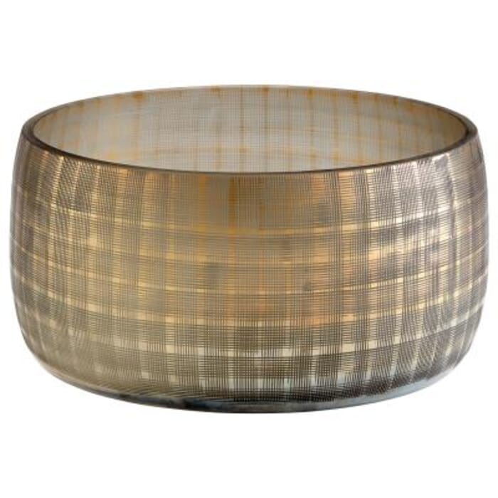 Cyan Design Gradient Grid Vase in Combed Irridescent Gold Cyan Design Gradient Grid Vase in Combed Irridescent Gold