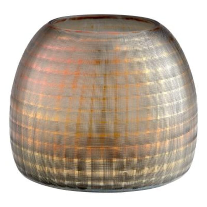 Cyan Design Gradient Grid Vase in Combed Irridescent Gold Cyan Design Gradient Grid Vase in Combed Irridescent Gold
