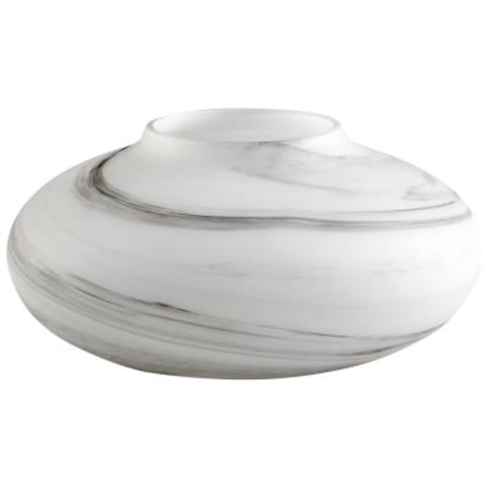 Cyan Design Moon Mist Vase in White And Black Swirl Cyan Design Moon Mist Vase in White And Black Swirl