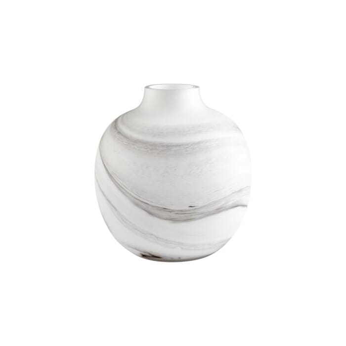 Cyan Design Moon Mist Vase in White And Black Swirl Cyan Design Moon Mist Vase in White And Black Swirl