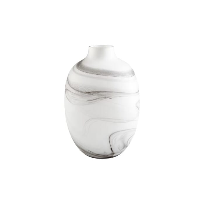 Cyan Design Moon Mist Vase in White And Black Swirl Cyan Design Moon Mist Vase in White And Black Swirl