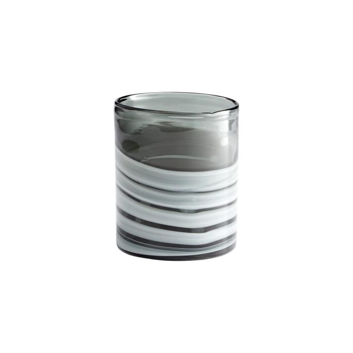 Cyan Design Torrent Vase in White And Silver Cyan Design Torrent Vase in White And Silver
