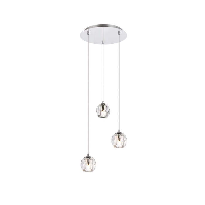Eren 3-Light LED Pendant in Chrome Eren 3-Light LED Pendant in Chrome