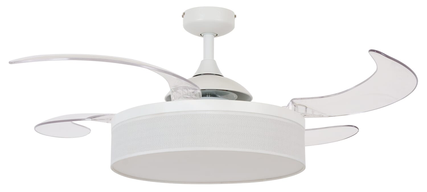 Fraser 3-Light 48in Fandelier in White and Transparent
