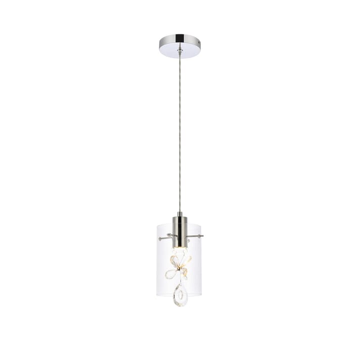 Hana 1-Light LED Pendant in Chrome Hana 1-Light LED Pendant in Chrome