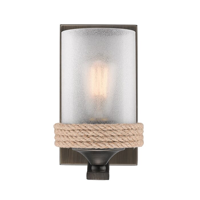 Golden Chatham 5" Bathroom Vanity Light in Gunmetal Bronze Golden Chatham 5" Bathroom Vanity Light in Gunmetal Bronze