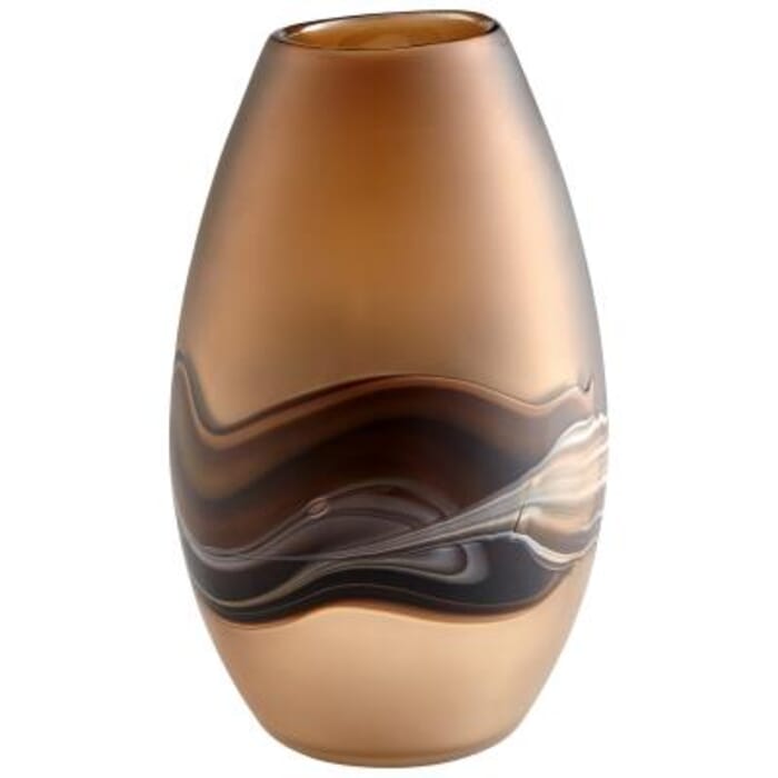 Cyan Design Nina Vase in Amber Swirl Cyan Design Nina Vase in Amber Swirl