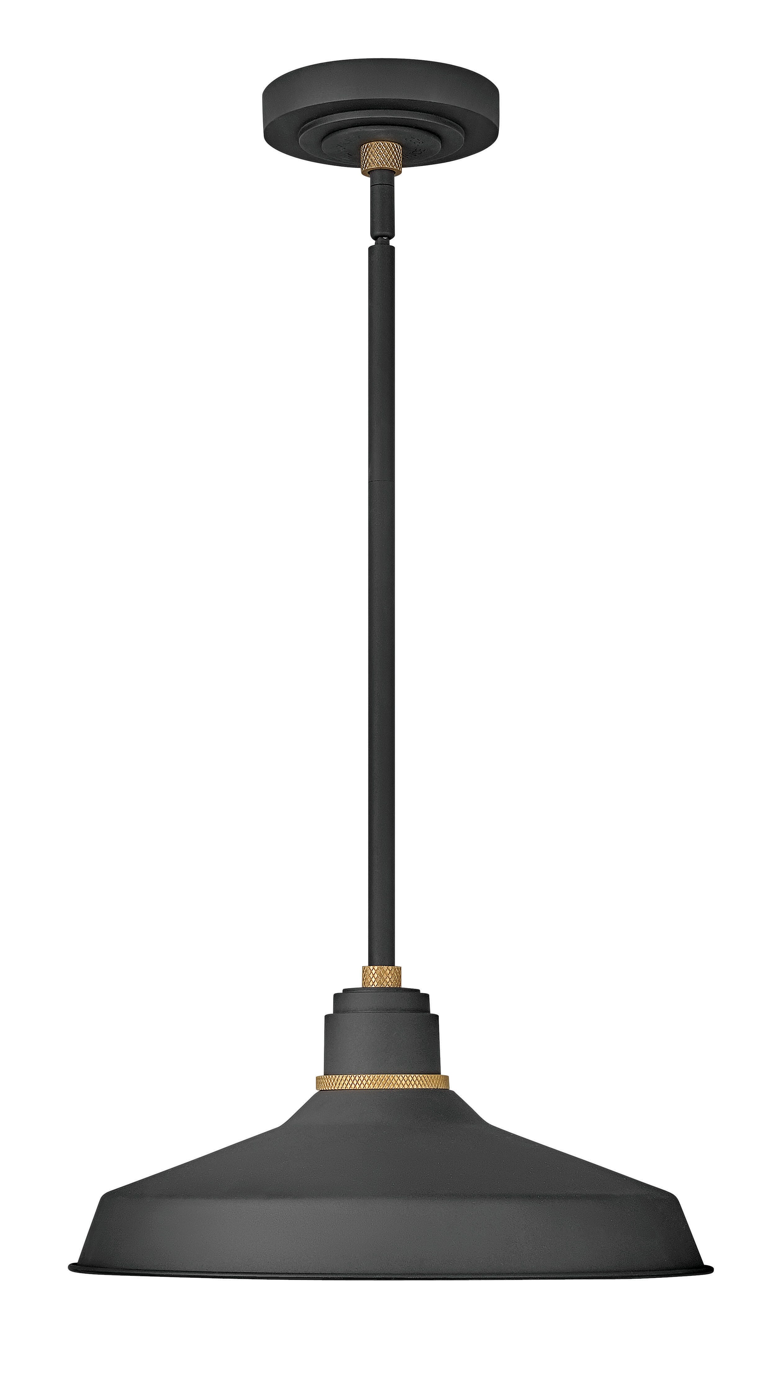 Photos - Chandelier / Lamp Hinkley Textured Black LED Outdoor Lantern from the Foundry Classic Collection 10483TK 