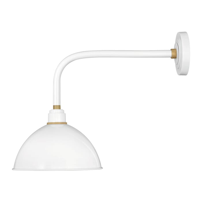 Hinkley Foundry 19" Outdoor Wall Light in Gloss White Hinkley Foundry 19" Outdoor Wall Light in Gloss White