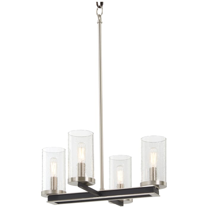 Minka Lavery Cole'S Crossing 4-Light Ceiling Light in Coal With Brushed Nickel Minka Lavery Cole'S Crossing 4-Light Ceiling Light in Coal With Brushed Nickel