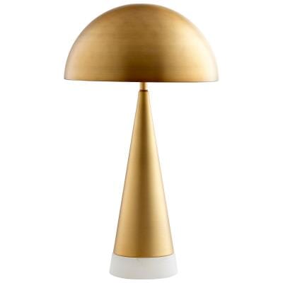 Acropolis 2-Light 26" Table Lamp in Aged Brass