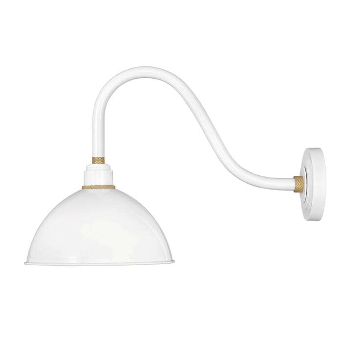 Hinkley Foundry 17" Outdoor Wall Light in Gloss White Hinkley Foundry 17" Outdoor Wall Light in Gloss White