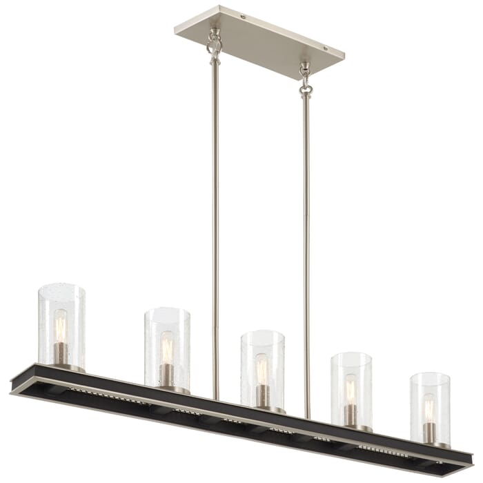 Minka Lavery Cole'S Crossing 5-Light Kitchen Island Light in Coal With Brushed Nickel Minka Lavery Cole'S Crossing 5-Light Kitchen Island Light in Coal With Brushed Nickel