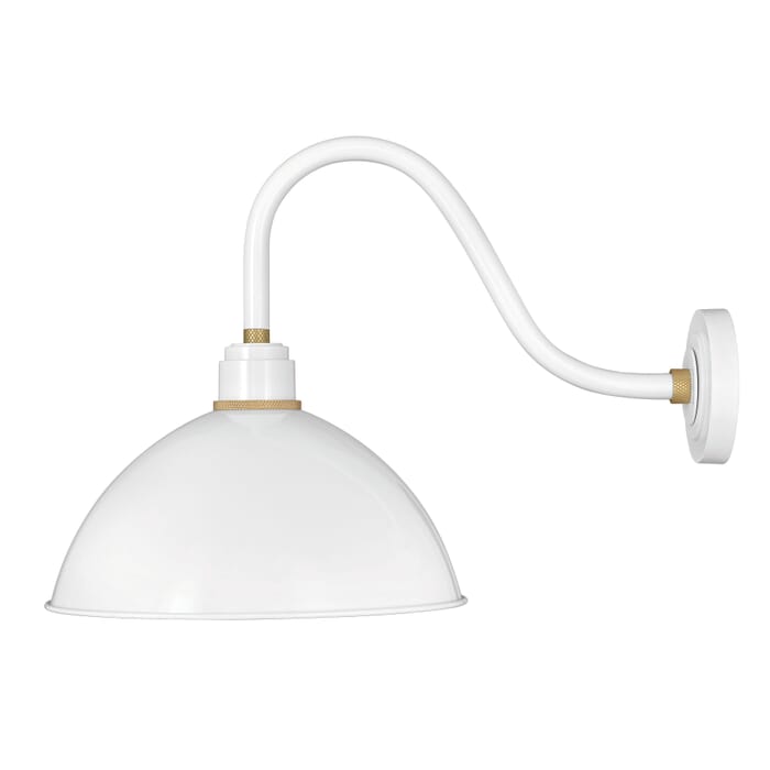 Hinkley Foundry 18" Outdoor Wall Light in Gloss White Hinkley Foundry 18" Outdoor Wall Light in Gloss White