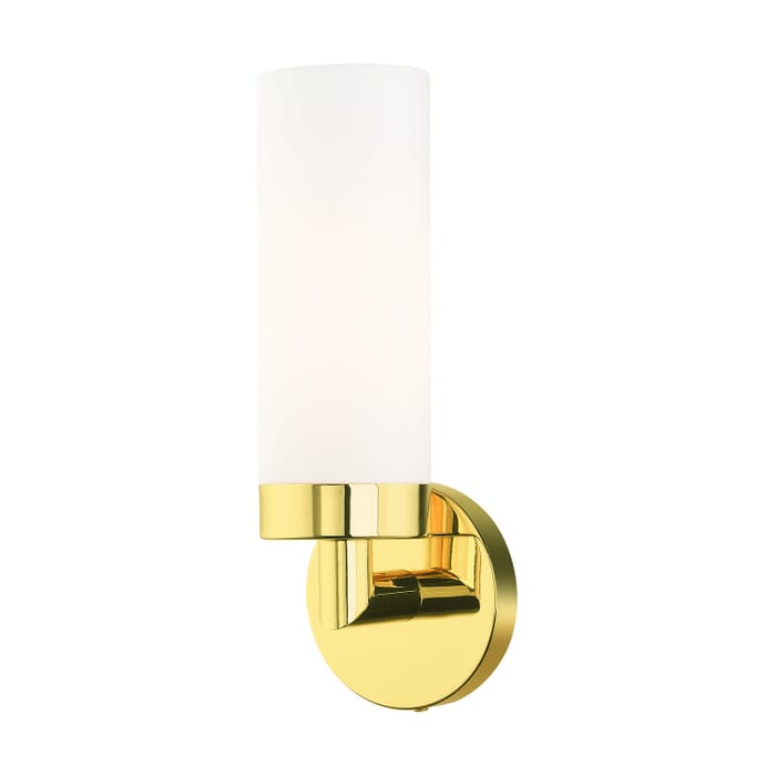 Aero 1-Light Wall Sconce in Polished Brass Aero 1-Light Wall Sconce in Polished Brass