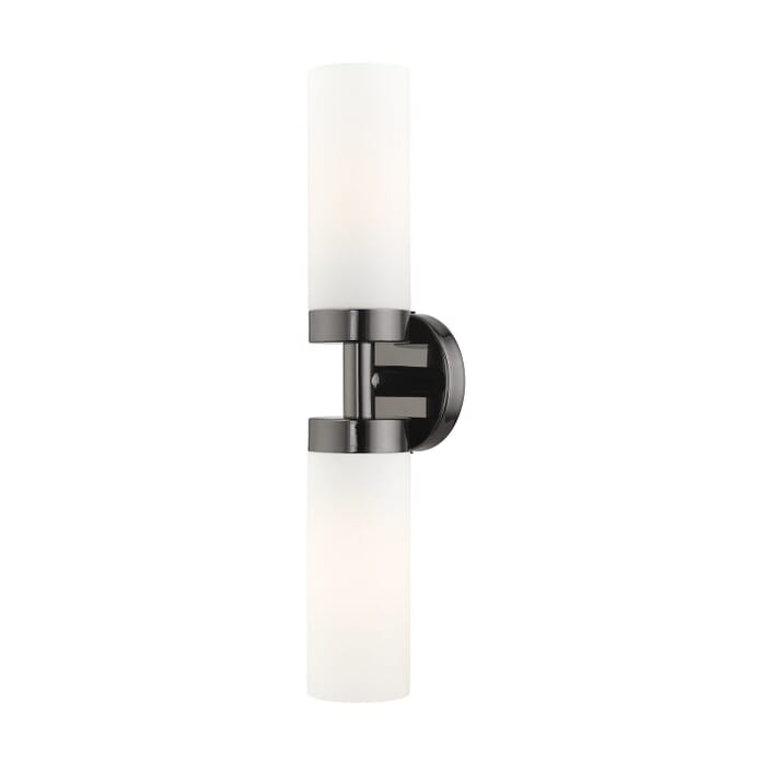 Aero 2-Light Bathroom Vanity Light in Black Chrome Aero 2-Light Bathroom Vanity Light in Black Chrome
