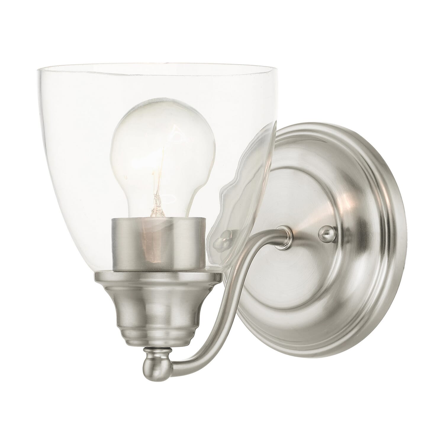 Montgomery 1-Light Bathroom Vanity Light in Brushed Nickel