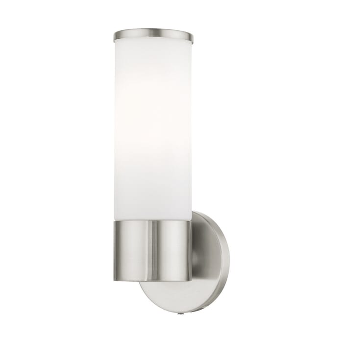 Lindale 1-Light Wall Sconce in Brushed Nickel Lindale 1-Light Wall Sconce in Brushed Nickel