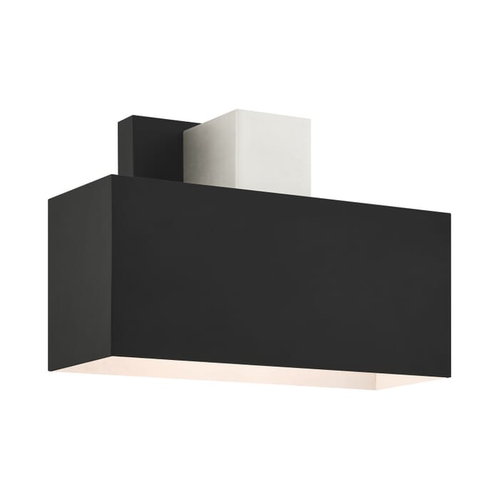 Lynx 1-Light Outdoor Wall Sconce in Black w with Brushed Nickels Lynx 1-Light Outdoor Wall Sconce in Black w with Brushed Nickels