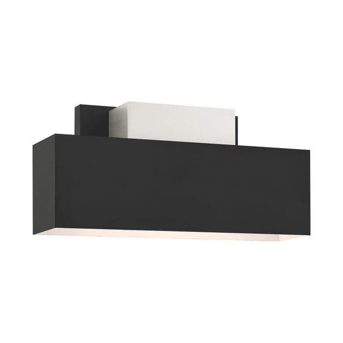 Lynx 2-Light Outdoor Wall Sconce in Black w with Brushed Nickels Lynx 2-Light Outdoor Wall Sconce in Black w with Brushed Nickels