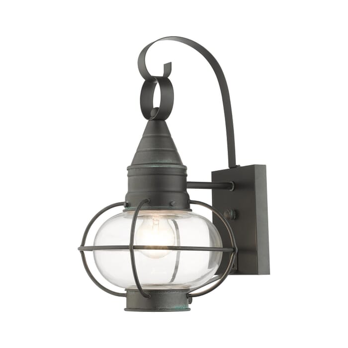 Newburyport 1-Light Outdoor Wall Lantern in Charcoal Newburyport 1-Light Outdoor Wall Lantern in Charcoal