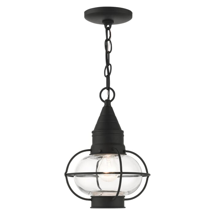 Newburyport 1-Light Outdoor Pendant in Black Newburyport 1-Light Outdoor Pendant in Black