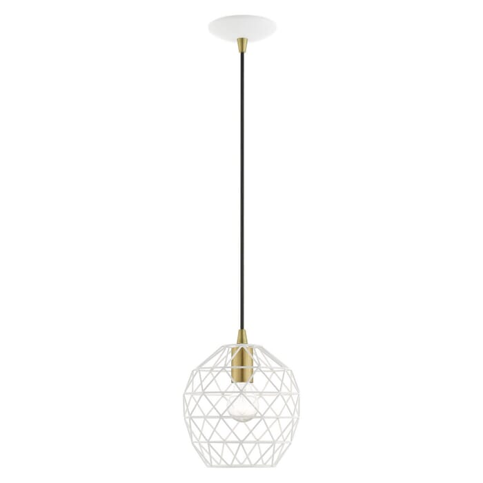 Geometrix 1-Light Pendant in White Geometrix 1-Light Pendant in White