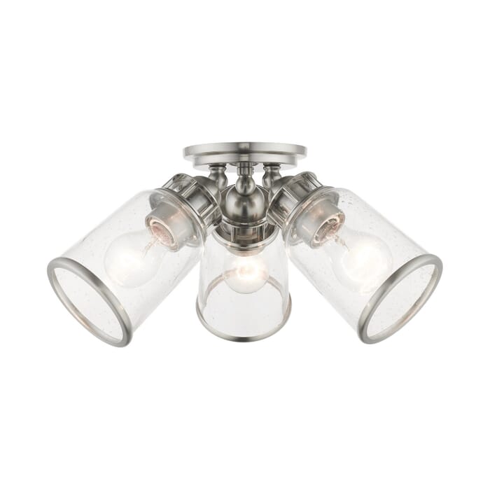 Lawrenceville 3-Light Flush Mount in Brushed Nickel Lawrenceville 3-Light Flush Mount in Brushed Nickel