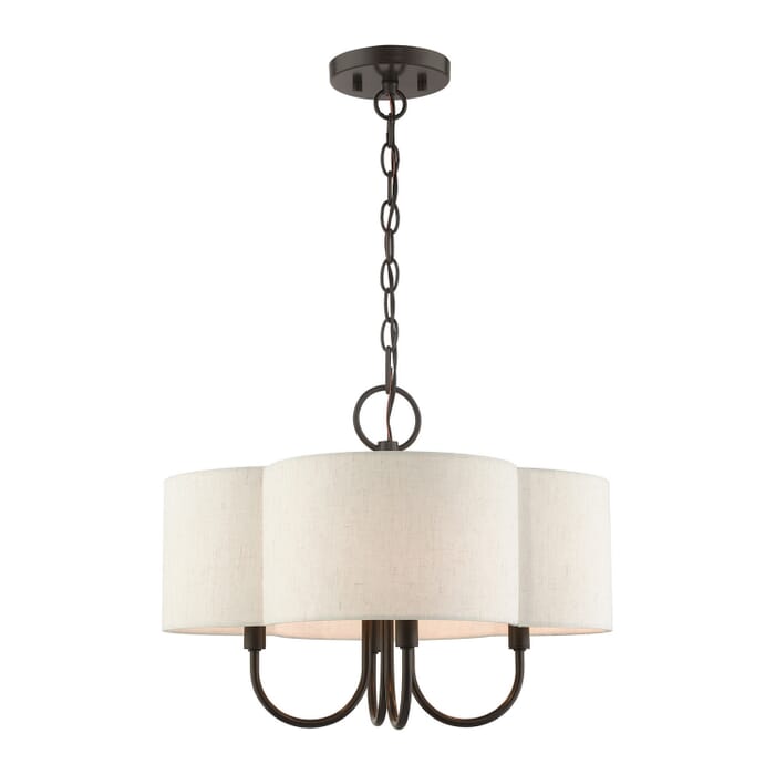 Solstice 4-Light Chandelier in English Bronze Solstice 4-Light Chandelier in English Bronze