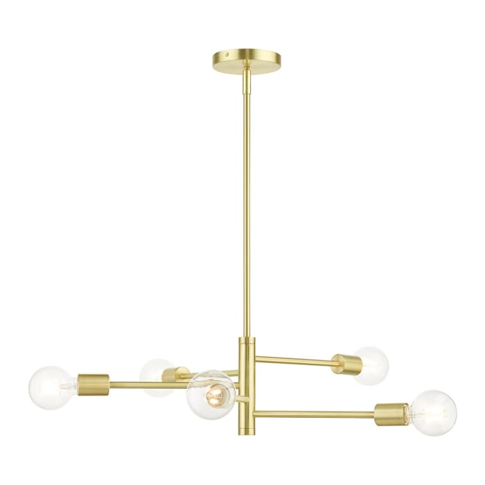 Bannister 5-Light Chandelier in Satin Brass Bannister 5-Light Chandelier in Satin Brass