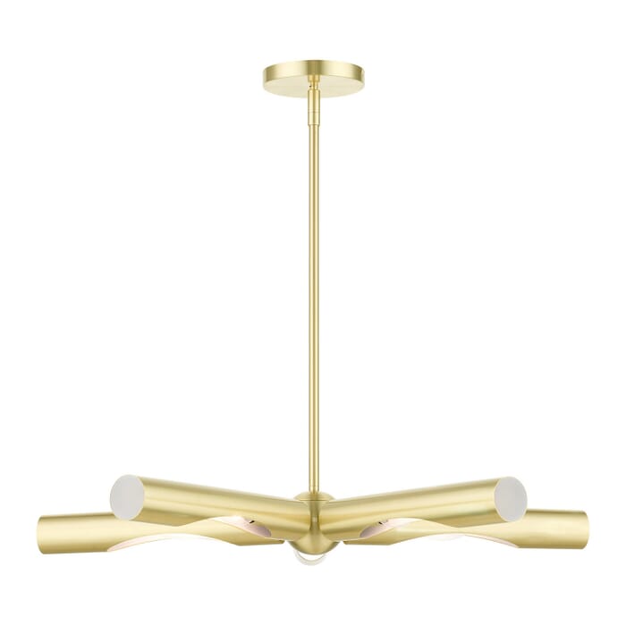Acra 5-Light Chandelier in Satin Brass Acra 5-Light Chandelier in Satin Brass