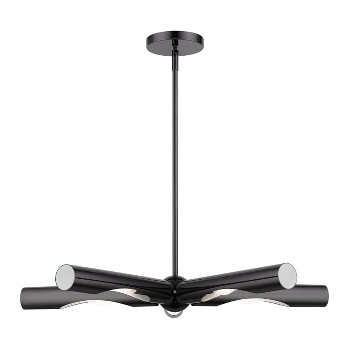 Acra 5-Light Chandelier in Black Chrome Acra 5-Light Chandelier in Black Chrome