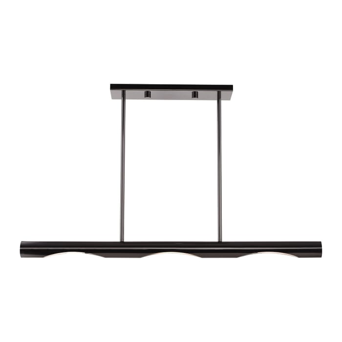 Acra 3-Light Linear Chandelier in Black Chrome Acra 3-Light Linear Chandelier in Black Chrome