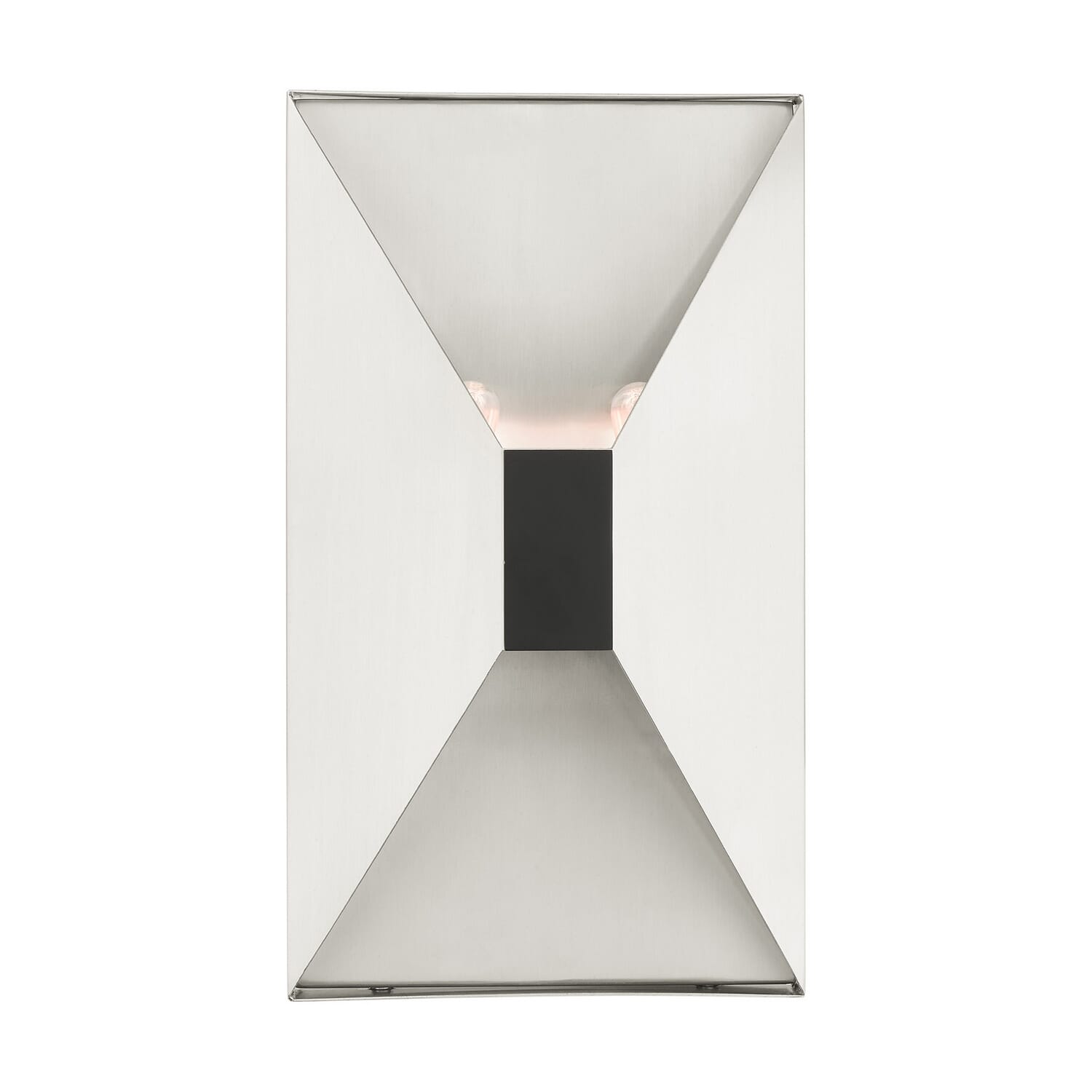Lexford 2-Light Wall Sconce in Brushed Nickel w with Black