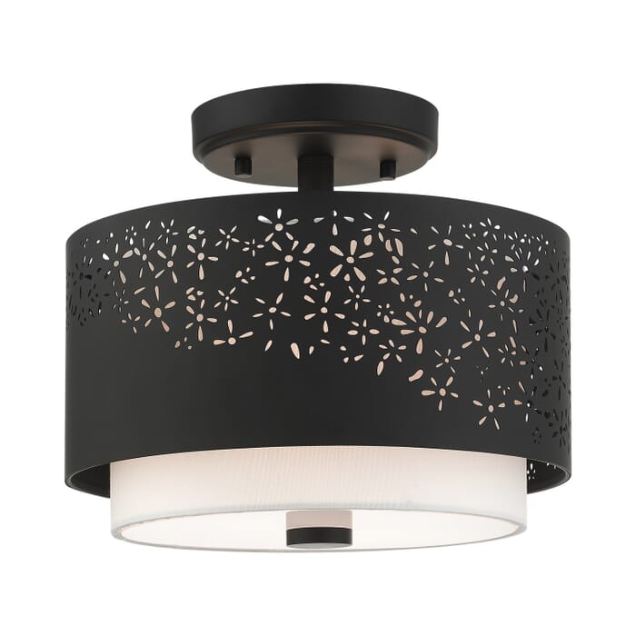 Noria 2-Light Semi-Flush Mount in Black Noria 2-Light Semi-Flush Mount in Black