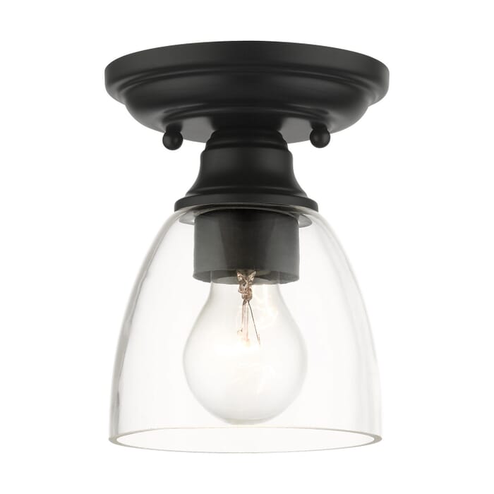 Montgomery 1-Light Flush Mount in Black Montgomery 1-Light Flush Mount in Black